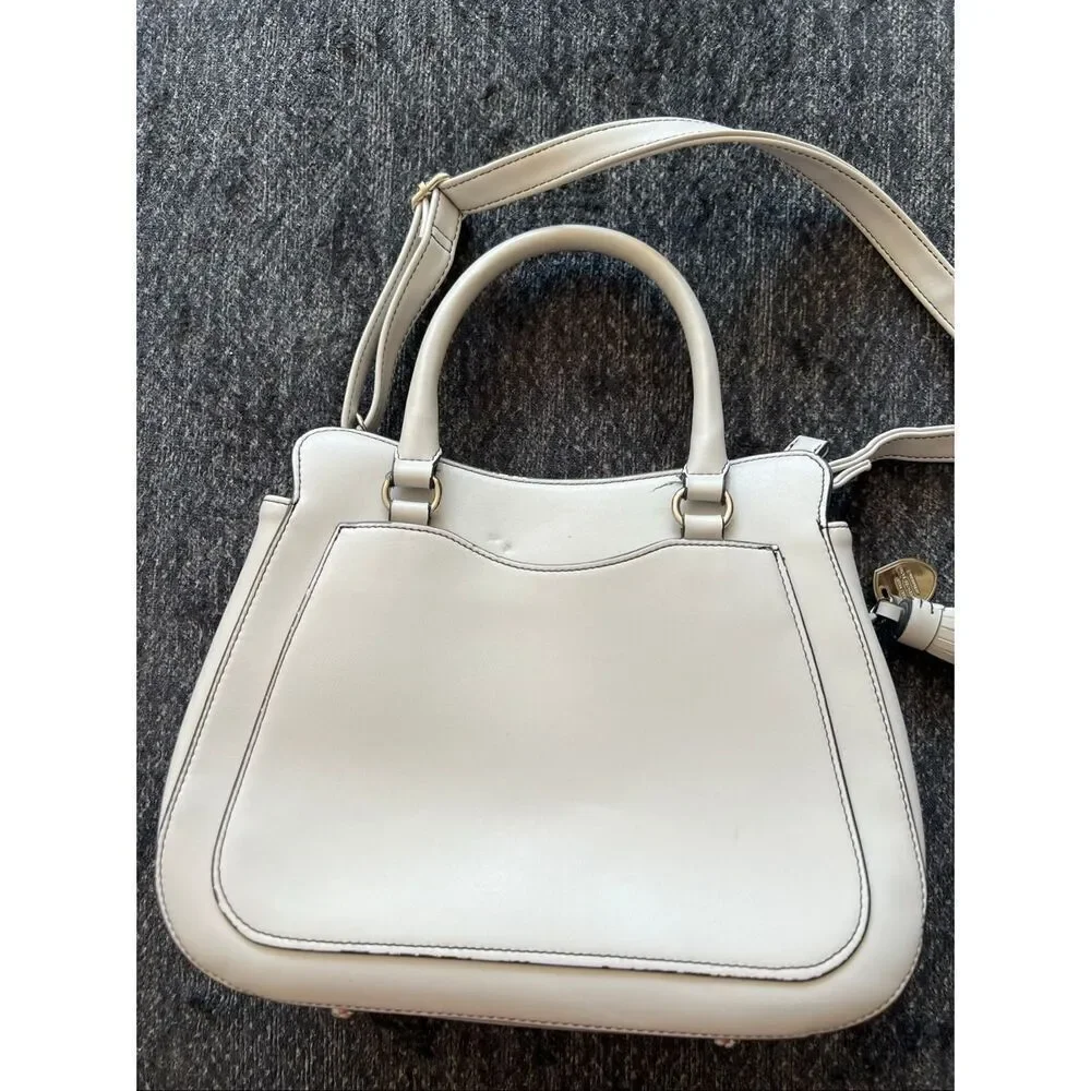 London Fog Leather Handbag with Tassel
